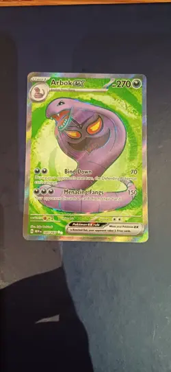 Pokemon TCG Scarlet & Violet 151 Arbok EX 185/165 Ultra Rare NM - Image 1