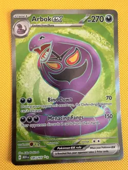 Arbok ex 185/165 - Ultra Rare - Scarlet & Violet 151 - NM - Pokemon TCG - Image 1