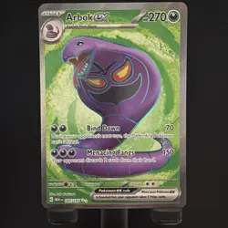 Arbok EX Holo Pokemon Card 185/165 Scarlet & Violet 151 Series - Image 1