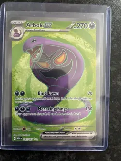 Pokemon TCG Arbok EX Full Art Ultra Rare Card 185/165 151 Scarlet Violet - Image 1