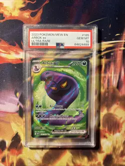 Pokemon TCG Arbok EX Full Art Rare Card Scarlet & Violet 151 185/165 PSA 10 - Image 1