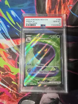 Pokemon TCG Arbok EX Full Art Rare Card Scarlet & Violet 151 185/165 PSA 10 - Image 2