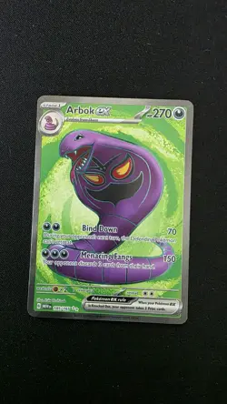 Pokemon TCG Arbok EX Full Art Rare Card Scarlet & Violet 151, 185/165 - Image 1