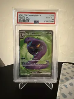Pokemon TCG Arbok EX Full Art Rare Card Scarlet & Violet 151 185/165 PSA 10 - Image 1