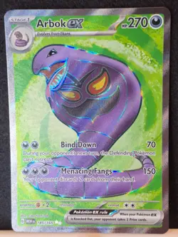 Pokemon TCG Arbok ex Scarlet & Violet - 151 185/165 Ultra Rare - Near Mint - Image 2