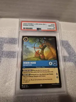 2023 DISNEY LORCANA EN 1-THE FIRST CHAPTER ROBIN HOOD UNRIVALED ARCHER PSA 10 - Image 1