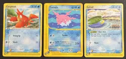 Pokemon E-Reader Card Lot Corphish Lotad Corsola Expedition Sandstorm Dragon LP+ - Image 1