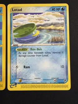 Pokemon E-Reader Card Lot Corphish Lotad Corsola Expedition Sandstorm Dragon LP+ - Image 4