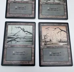 MTG Swamp 4 Cards Italian Black Border Revised 1994 Magic The Gathering - Image 2