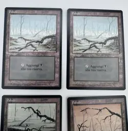 MTG Swamp 4 Cards Italian Black Border Revised 1994 Magic The Gathering - Image 3