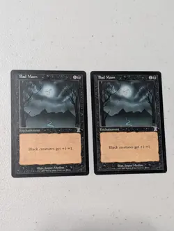 2x Bad Moon Timeshifted Magic the Gathering MTG Cards Black Enchantment - Image 1