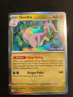 Pokemon Goodra 077 Chaos Rising Stamp Holo Prerelease Card + EXTRAS! - Image 3