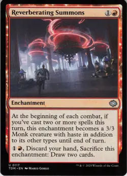 Reverberating Summons U Tarkir: Dragonstorm 117 NM Normal MTG - Image 1