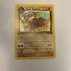 1st Edition Dark Dugtrio 23/82 Team Rocket Card Regular Pokemon NM Condition - Image 1