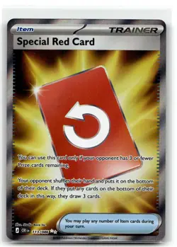 Special Red Card 113/086 Ultra Rare Chaos Rising Pokemon Holo NM - Image 1