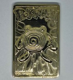 #61 POLIWHIRL Pokemon 1999 Burger King Promo 23k Gold Plated Trading Card - Image 1