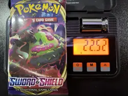 Pokemon Sword and Shield Base Set Booster Pack Sealed 22.52g 3.67mm - Image 1