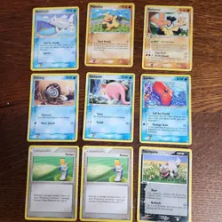 57 Pokemon card lot from 2005 w/ Delta Species, Deoxys set, Emerald midera bulk - Image 1