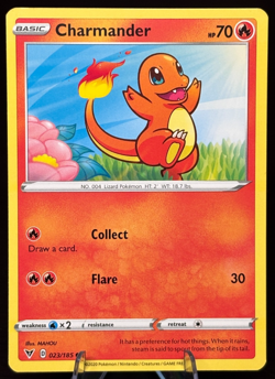 Charmander 023/185 Pokemon Vivid Voltage Common Card Sword & Shield 2020 - Image 1