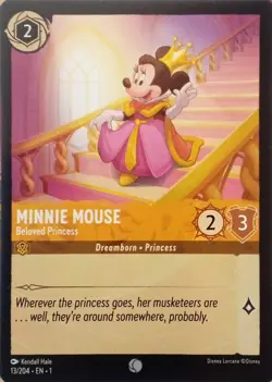 13/204 MINNIE MOUSE BELOVED PRINCESS FIRST CHAPTER COMMON DISNEY LORCANA CARD - Image 1