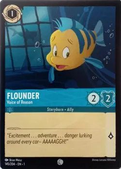 145/204 FLOUNDER VOICE OF REASON THE FIRST CHAPTER COMMON DISNEY LORCANA CARD - Image 1