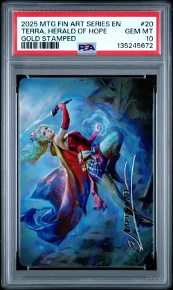 2025 Magic The Gathering Final Fantasy Art Series #20 Terra Herald Of Hope PSA10 - Image 1