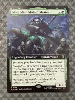 MTG Mole Man, Moloid Master #0415 Extended Art Rare Marvel Super Heroes (MSH) - Image 2