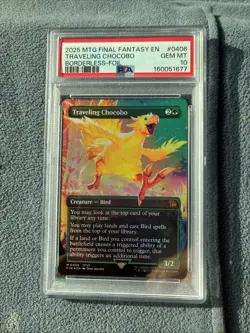 MTG - Traveling Chocobo (Borderless) Final Fantasy (Foil) Mythic #0406 PSA 10🔥 - Image 1