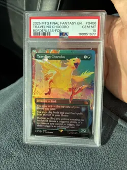 MTG - Traveling Chocobo (Borderless) Final Fantasy (Foil) Mythic #0406 PSA 10🔥 - Image 4