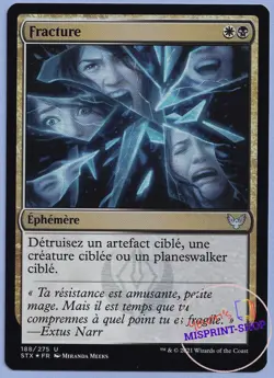 Fracture FOIL French Mtg MISPRINT. Targets creatures instead of enchantments - Image 1