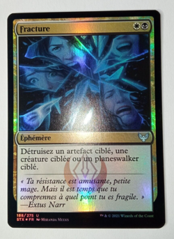 Fracture FOIL French Mtg MISPRINT. Targets creatures instead of enchantments - Image 3