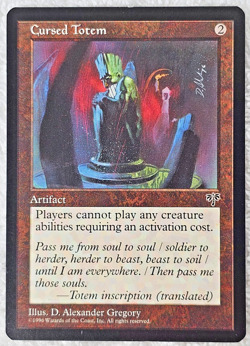 MTG Cursed Totem - Mirage - 1996 Magic the Gathering - Rare - Near Mint - Image 1