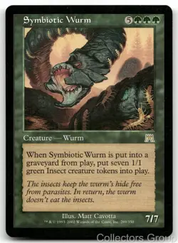 SYMBIOTIC WURM 289 RARE ONSLAUGHT MAGIC: THE GATHERING LIGHTLY PLAYED - Image 1