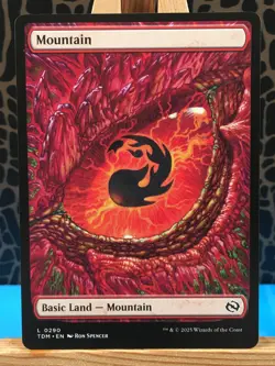 MTG - Mountain. Tarkir: Dragonstorm. Common - Full Art - Dragon Eye Land. 290. - Image 1
