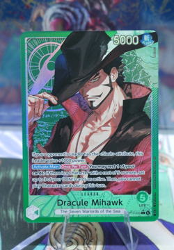 Dracule Mihawk - OP14-020 (Alt LEADER) One Piece The Azure Sea's Seven English - Image 1