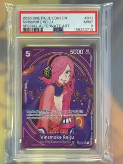 Vinsmoke Reiju SP Alt Art EB03-031 SR Extra Booster: One Piece Heroines PSA 9 - Image 1