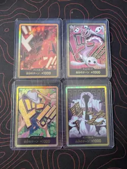 GOLD DON!! SET ONE PIECE CARD GAME Japanese - Dragon, Perona, Caesar, Robin - Image 1
