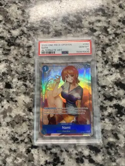 2024 ONE PIECE OP09-EMPERORS IN THE NEW WORLD ALTERNATE ART #050 NAMI PSA 10 - Image 1