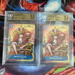 One Piece 2x Monkey.D.Luffy 2nd Anniversary Tournament Promo P-043 BGS 9.5 - Image 2