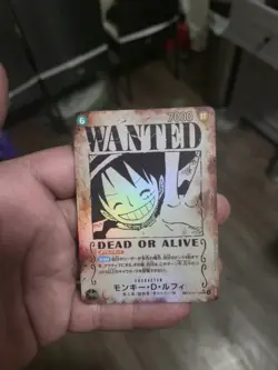 Op13-118 Sec Monkey D. Luffy Bounty Poster Japanese - Image 1