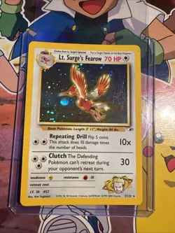 Pokemon TCG Lt. Surge's Fearow Gym Heroes 1st Edition Holo Rare #7/132 NM - Image 1
