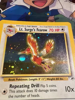 Pokemon TCG Lt. Surge's Fearow Gym Heroes 1st Edition Holo Rare #7/132 NM - Image 2