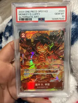 2024 Korean One Piece Monkey D Luffy OP01-024 Alternate Art PSA 10 - Image 1