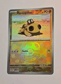 Pokemon Prismatic Evolutions Hippopotas Master Ball Pattern Holo 052/131 - Image 1