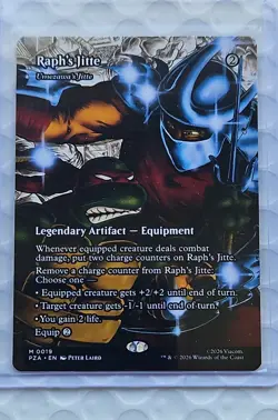 Raph's Jitte (Borderless) TMNT, Magic the Gathering, MTG **NEW** - Image 1