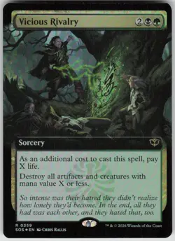 MTG Vicious Rivalry Extended Art Foil NM Secrets of Strixhaven Magic 359 - Image 1