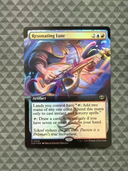 MTG Resonating Lute #0355 Foil Extended Art Rare Secrets of Strixhaven (SOS) - Image 1