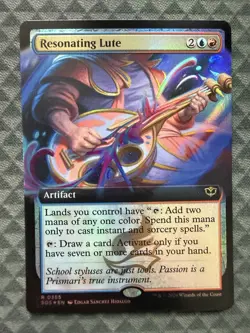 MTG Resonating Lute #0355 Foil Extended Art Rare Secrets of Strixhaven (SOS) - Image 2