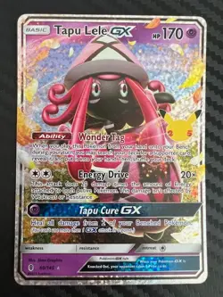 Pokemon TCG Tapu Lele GX 60/145 Celebrations 25th Anniversary Full Art Rare DMG - Image 1