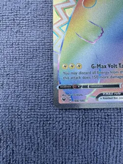 Pikachu VMAX Vivid Voltage Rainbow Rare 188/185 Secret Pokemon Card - Image 4